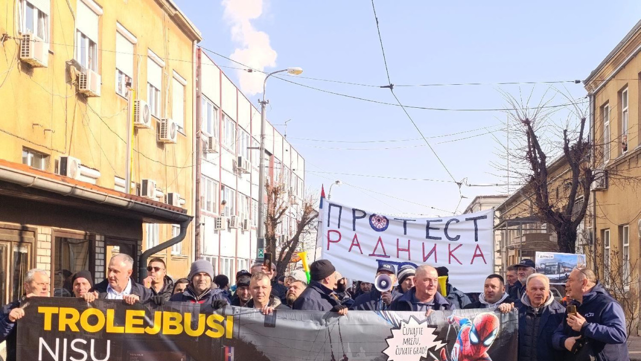 Protest radnika GSP u Beogradu