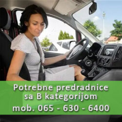 Potrebne predradnice sa B kategorijom 50-70.000 – POSAO