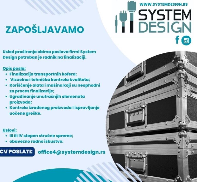 Radnik na finalizaciji transportnih kofera