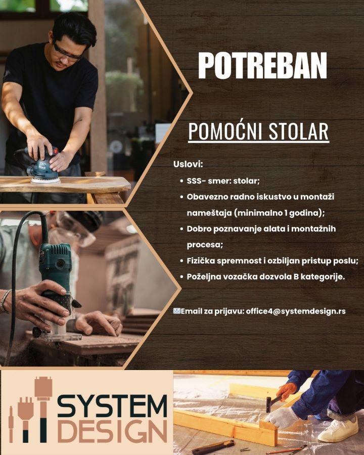 POMOĆNI STOLAR