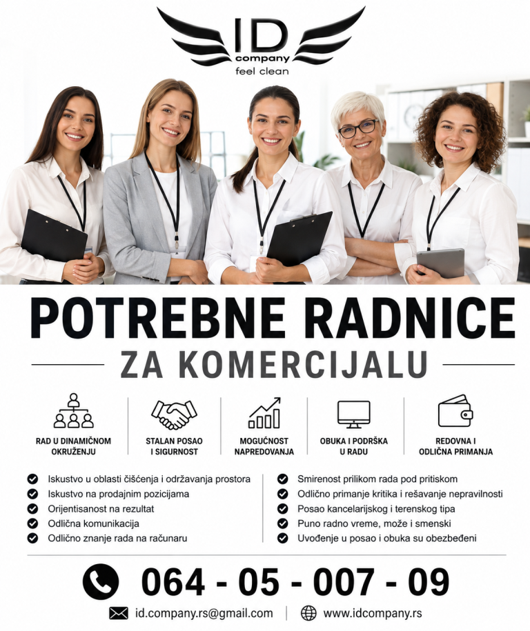 Potrebno više radnica komercijalista za prodaju usluga na terenu