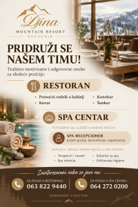 Djina Mountain Resort Kopaonik zapošljava