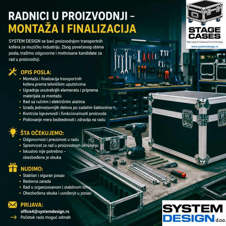 Operater u proizvodnji – izrada transportnih kofera